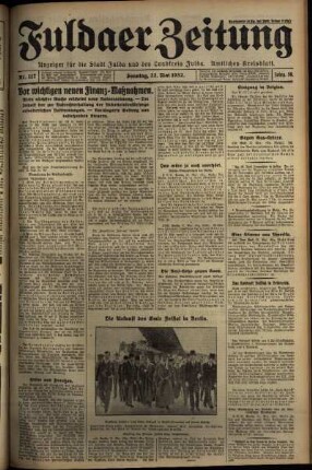 Erste Ausgabe vom Sonntag, den 22. Mai 1932.