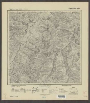 554 Uttenhofen ; Topographische Karte von Bayern 1:25.000 [Positionsblätter]