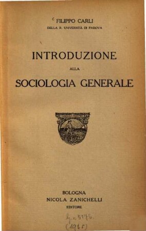 Introduzione alla sociologia generale