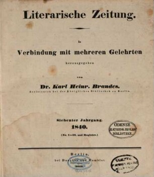 Literarische Zeitung. 7. 1840
