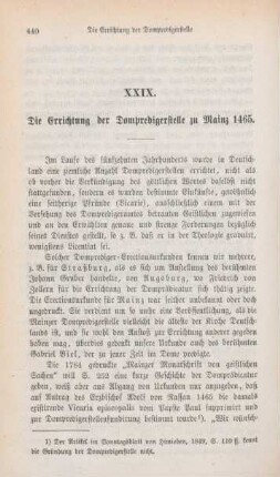 440-443 Die Errichtung der Dompredigerstelle zu Mainz 1465