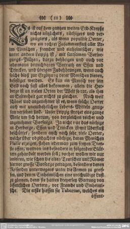 [I. Vom Unterscheid der Römer, gegen der Teutschen ihrer Gasthaltung]