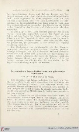 18: Auskopierbare Sepia-Platindrucke mit glänzender Oberfläche