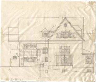 Littmann, Max; Bocksberg; Hofgut, Wohnhausanbau - Ansicht