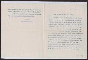 Schreiben an Dr. Mieth (Brief)