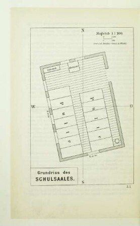 Grundriss des Schulsaales