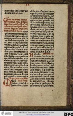 Mediatrix dei et hominum et fons misericordie indesinenter effundens rivos copiose gratie...