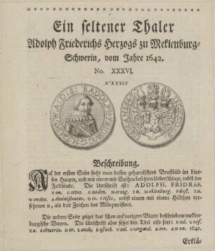 Bildnis des Adolph Fridr.
