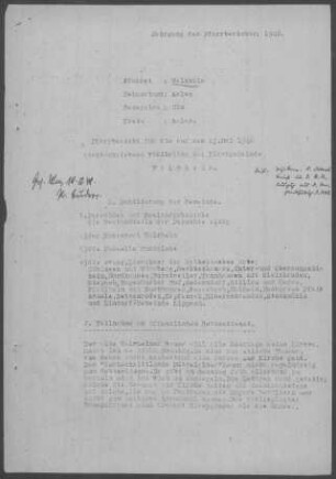 Walxheim mit Diaspora: Pfarrbericht 1948