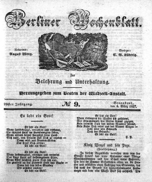No. 9, Sonnabend, den 4. Maerz 1837.