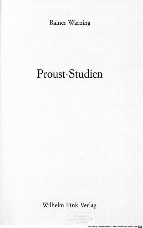 Proust-Studien