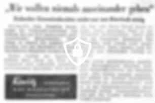 "Wir wollen niemals auseinander gehen"
