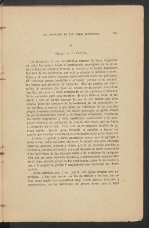 II - Origen de la familia.
