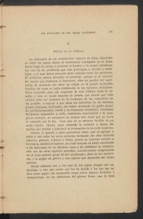 II - Origen de la familia.