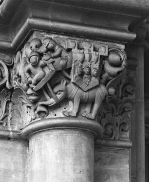 Darstellung einer Karawane mit Elefanten (Kriegstruppen Hannibals oder Kreuzfahrer?)
