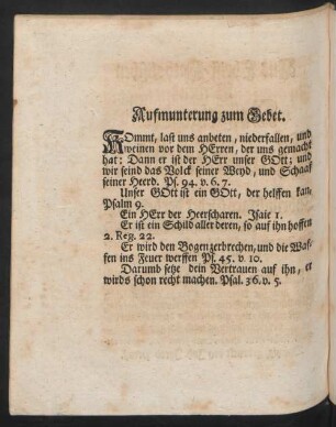 Aufmunterung zum Gebet