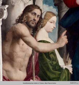 Thronende Madonna mit Heiligen