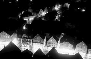 Heidenheim: Blick vom Schloss auf die nächtliche Stadt