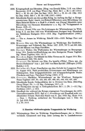 5. Einzelne württembergische Truppenteile im Weltkrieg