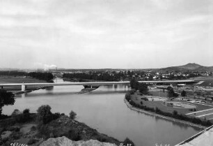 Neckartalübergang Neckarsulm, km 633,912 - 635,250 BW 3 = Flußbrücke, rechts anschließend Vorlandbrücke Gebaut 1965 - 1967