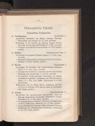 Philosophische Fakultät.