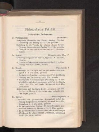 Philosophische Fakultät.