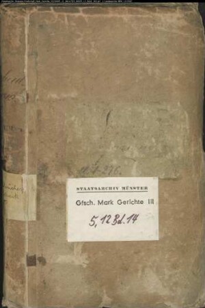 Belege zum Hypothekenbuch ("Scrinium") der Stadt Lüdenscheid Bd. 14