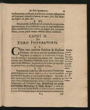 Caput II. De Foro Imperatoris.