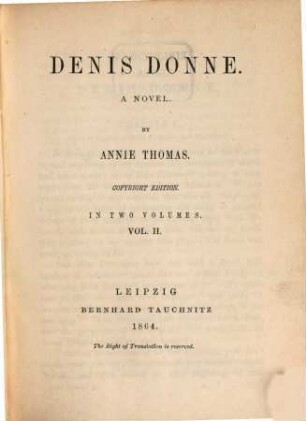 Denis Donne : a novel, 2