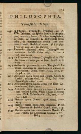 213-239, Philosophia