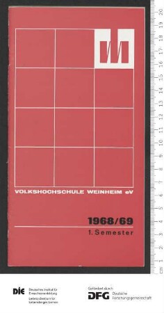 Programm 1. Semester 1968/1969