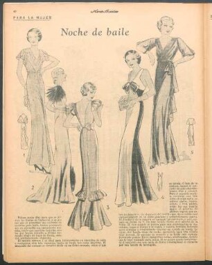 Noche de baile [Dibujos] : Para la mujer