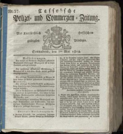 Nr. 37, Sonnabend den 7ten Mai. 1814