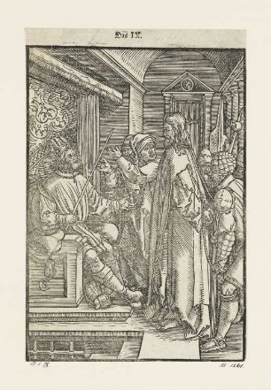 Christus vor Herodes, Blatt 9 der Folge "Kleine Passion"