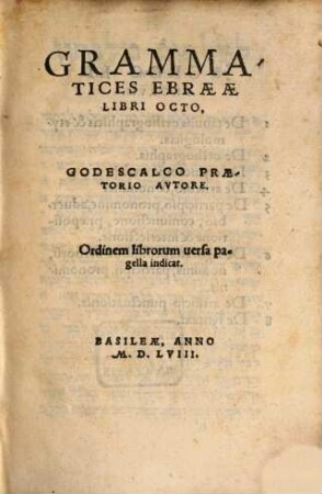 Grammatices Ebraeae : libri octo