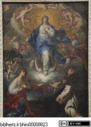 Die Immacolata mit der heiligen Agathe und einem männlichen Heiligen