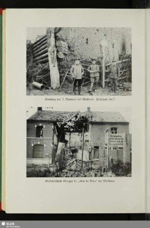 Stellung der 2. Batterie bei Messines. Frühjahr 1917