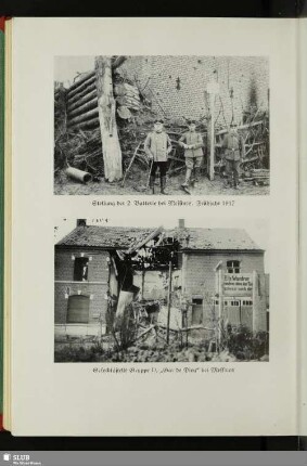 Stellung der 2. Batterie bei Messines. Frühjahr 1917