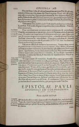 Epistolae Pauli Apostoli Ad Colossenses.