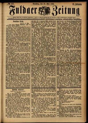 Ausgabe vom Samstag, den 27. Mai 1893.