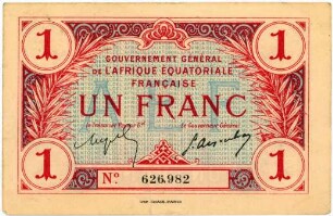 Geldschein, Francs (FRF), 1917?