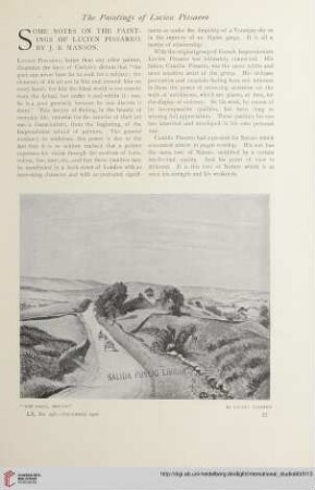 Vol. 60 (1916/1917) = No. 238: Some notes on the paintings of Lucien Pissarro