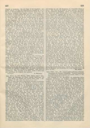437-438 [Rezension] Rade, Martin, Doktor Martin Luthers Leben, Thaten und Meinungen