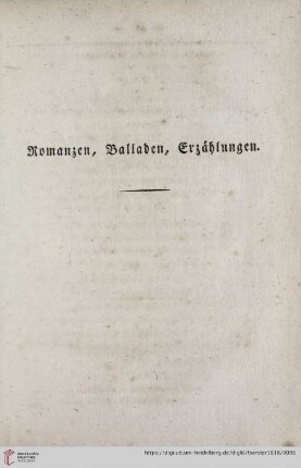 Romanzen, Balladen, Erzählungen