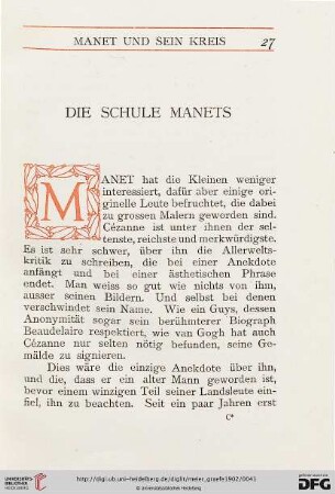 Die Schule Manets