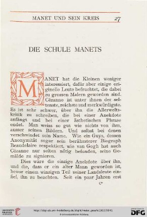 Die Schule Manets