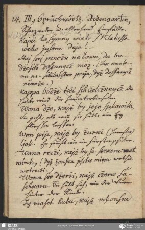 III., Sprüchwörter. Redensarten, Scherzworte u. allerhand Einfälle