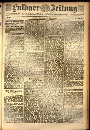Ausgabe vom Montag, den 25. Februar 1901.