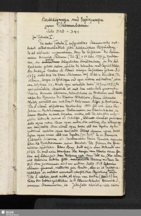 Berichtigungen und Ergänzungen zum Stammbaum