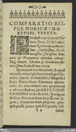 Oratio Duodecima. Comparatio reipub. Noricae Cum Republ. Veneta
